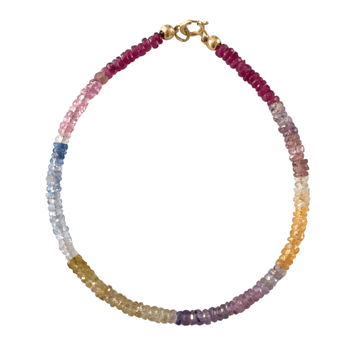 rainbow ombre sapphire bracelet