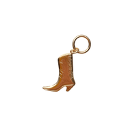 gold filled cowboy boot charm