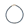 Blue Sapphire Bead Bracelet on white background