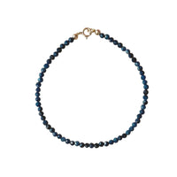 Blue Sapphire Bead Bracelet on white background