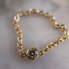 14k gold and diamond forever chain ring