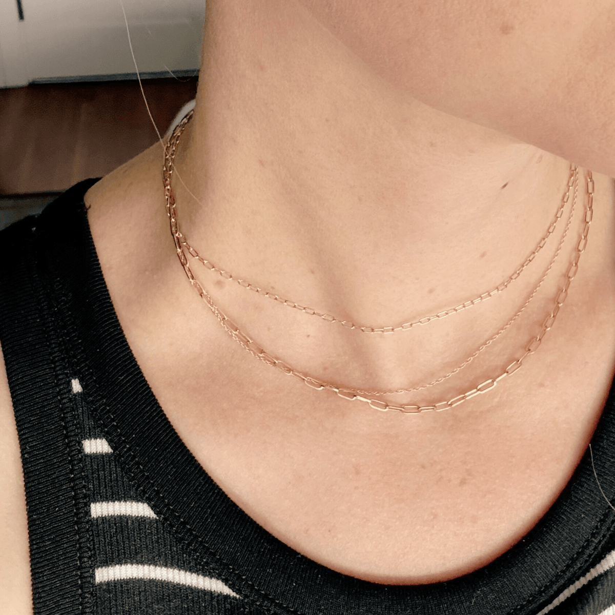 14K Gold Fairmined Chain Choker Necklace