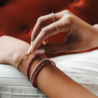 genuine ruby bead bracelet