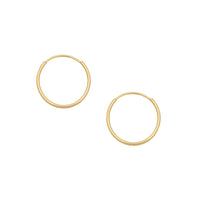 14k solid gold mini hoops, delicate and elegant