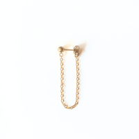 gold filled chain loop earring