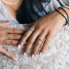 14k yellow and white gold stacking rope rings