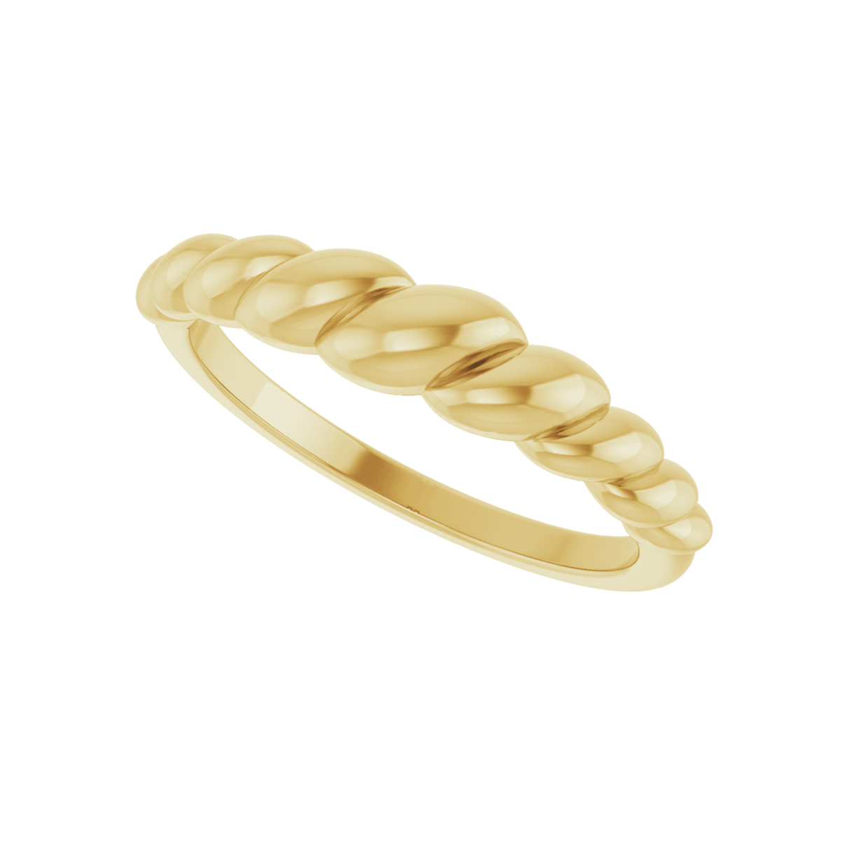 14k gold twisted rope ring