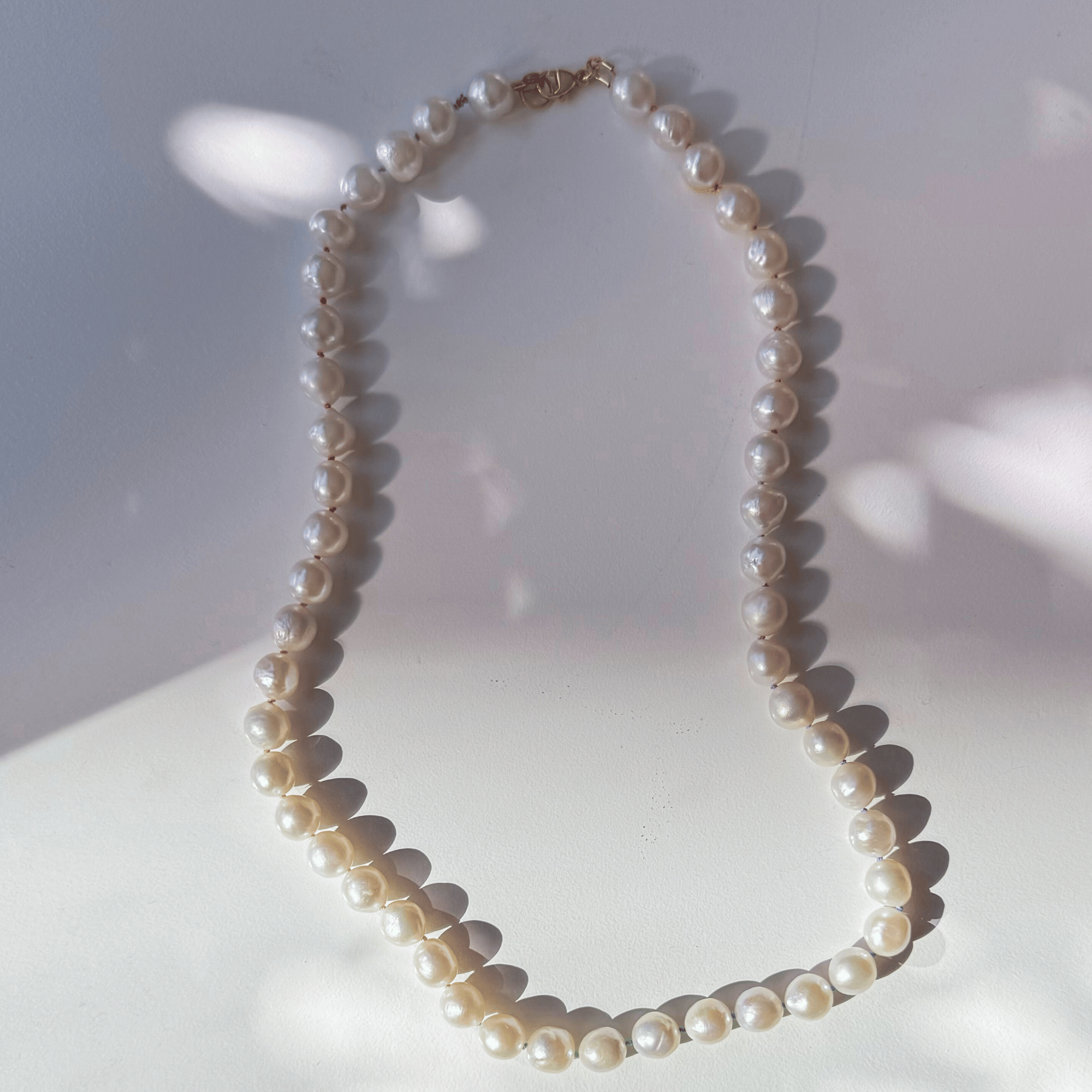 ★PEARLY MORE★ Pearly Drop Necklace 2 color 1928 Bridal Porcelain Rose And 3mm Faux Pearl Strand Drop