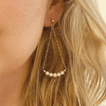14k gold filled pearl earring