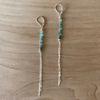 tourmaline gold chain earring