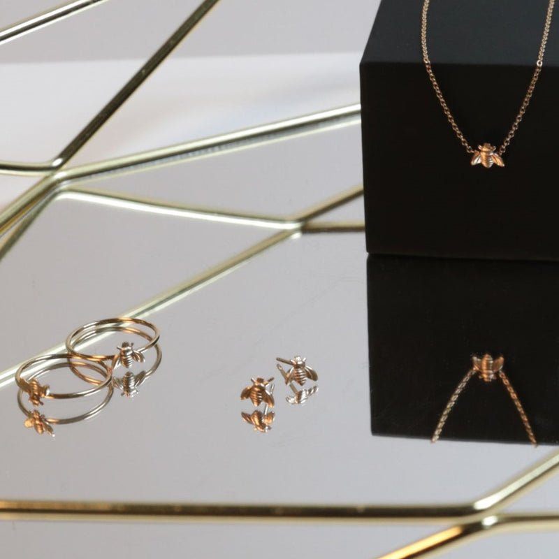 14k gold filled bee holiday gift set, holiday bee stud set, gold bee stud, 14K Gold Filled Bee Studs, Dainty, Nature-Inspired Jewelry, gold bee stud earrings, 14k gold filled bee charm
 necklace on a delicate chain, 6mm bee charm, 14k gold bee earrings, worker bee earrings, busybee jewelry, 14k gold honey bee earrings, bumble bee jewelry for sale, bees jewellery shop, bee goddess earrings, bee jewelry brand, lucky bee jewelry, queen bee jewelry, bee studs, bee earrings, stud bee earrings, gold bee studs