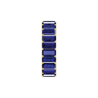 side view of a lab sapphirebaguette eternity ring 