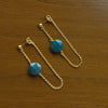 juniper green agate chain earring