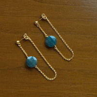 juniper green agate chain earring