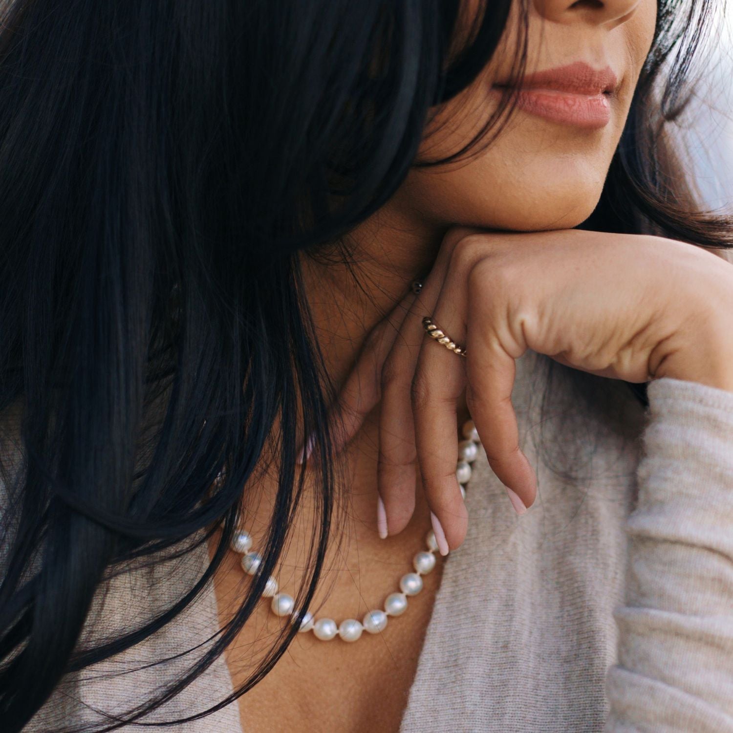 ★ROSEMONT★ Silver pearl necklace Selene RA24D15J ☆ROSEMONT☆ Silver pearl necklace Selene RA24D15J V