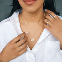 gold filled saint christopher charm necklace with rope chain