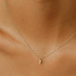 14K Gold Diamond Pearl Necklace