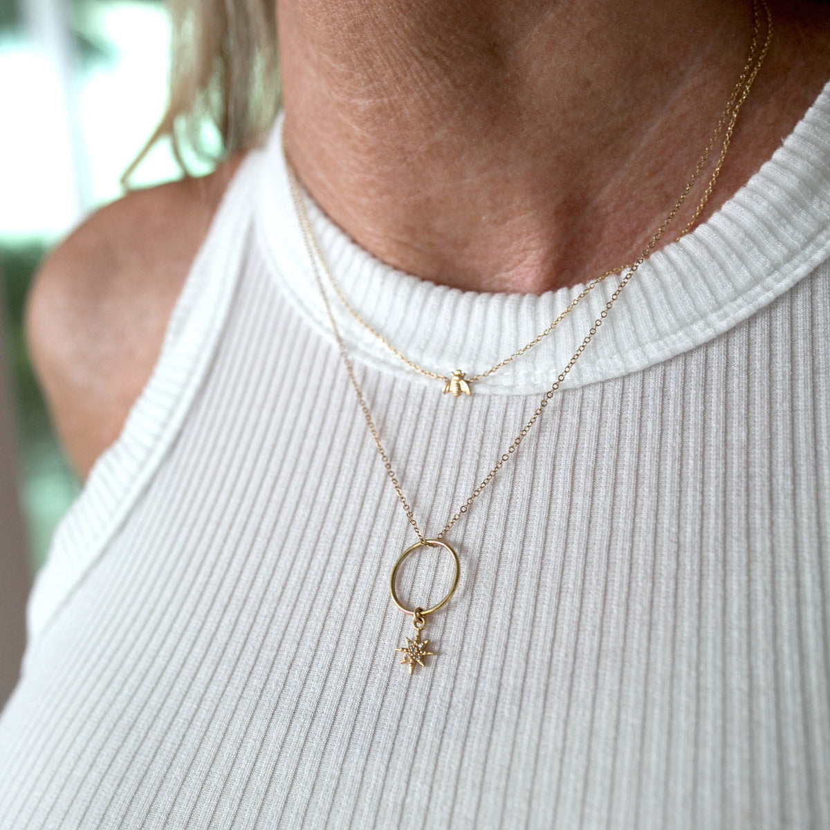 14K Gold Filled Star Necklace
