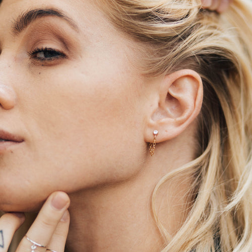 14K Gold Filled Chain Earring