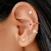 14K Gold Crystal Stud