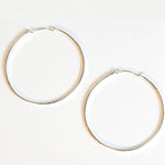 Rose Gold Hammered Large Hoops