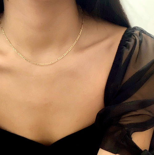 18K Gold Filled Figaro Chain Necklace