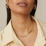 18K Gold Filled Curb Chain Necklace