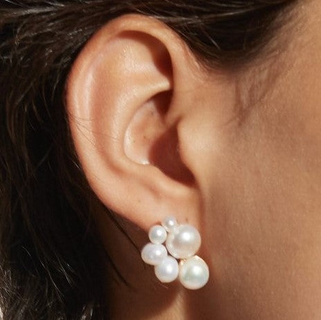 Pearl Cluster Earrings