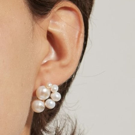 Pearl Cluster Earrings