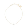 14K Gold Crystal Lotus Bracelet