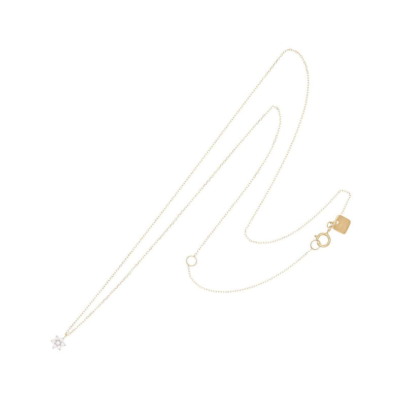 14K Gold Crystal Flower Necklace