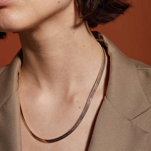 18K Gold Filled Herringbone Chain