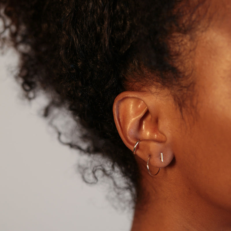 14K Gold Bar Studs