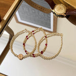 14k gold filled evil eye charm bracelet