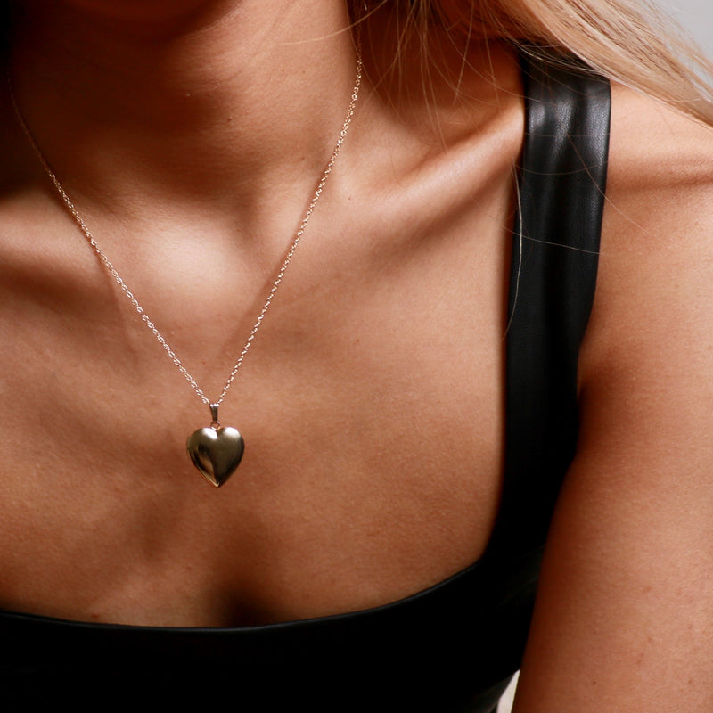 14K Gold Filled Heart Locket Necklace