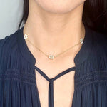14K Gold Filled Daisy Pearl Choker