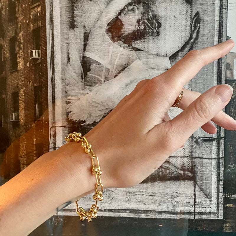 Gold Triple Chain Bracelet — Soho Style Boutique