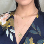 14K Gold Filled Medallion Necklace