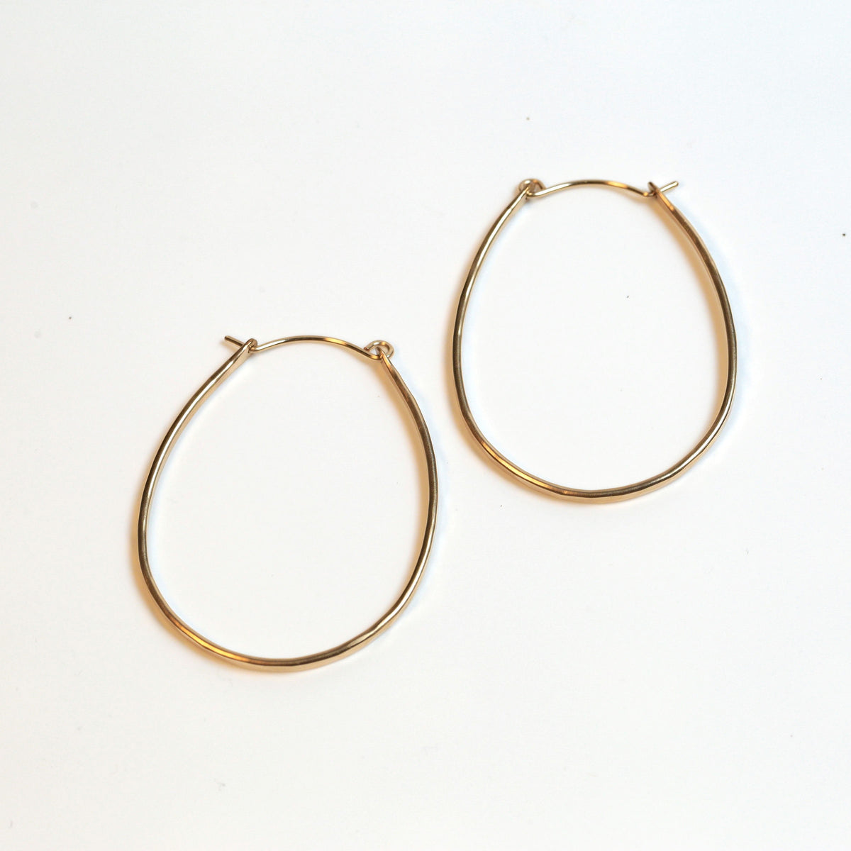 14K Gold Filled Oval Hoop