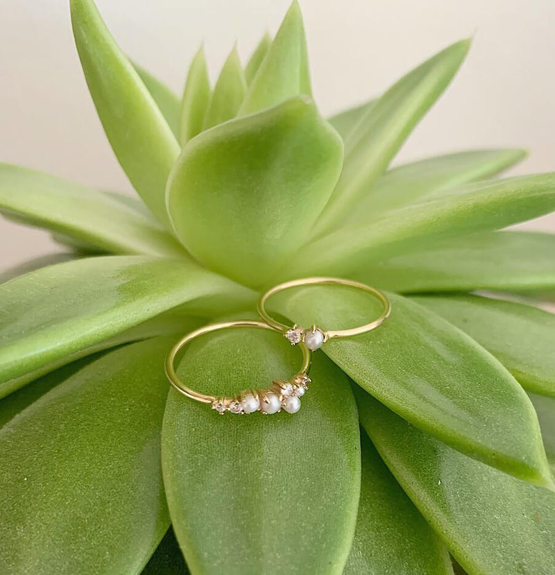 14K Gold Tranquility Diamond Ring