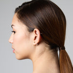 14K Gold Mixed Metal Sphere Studs