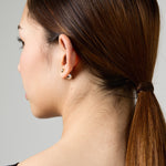 14K Gold Mixed Metal Sphere Studs