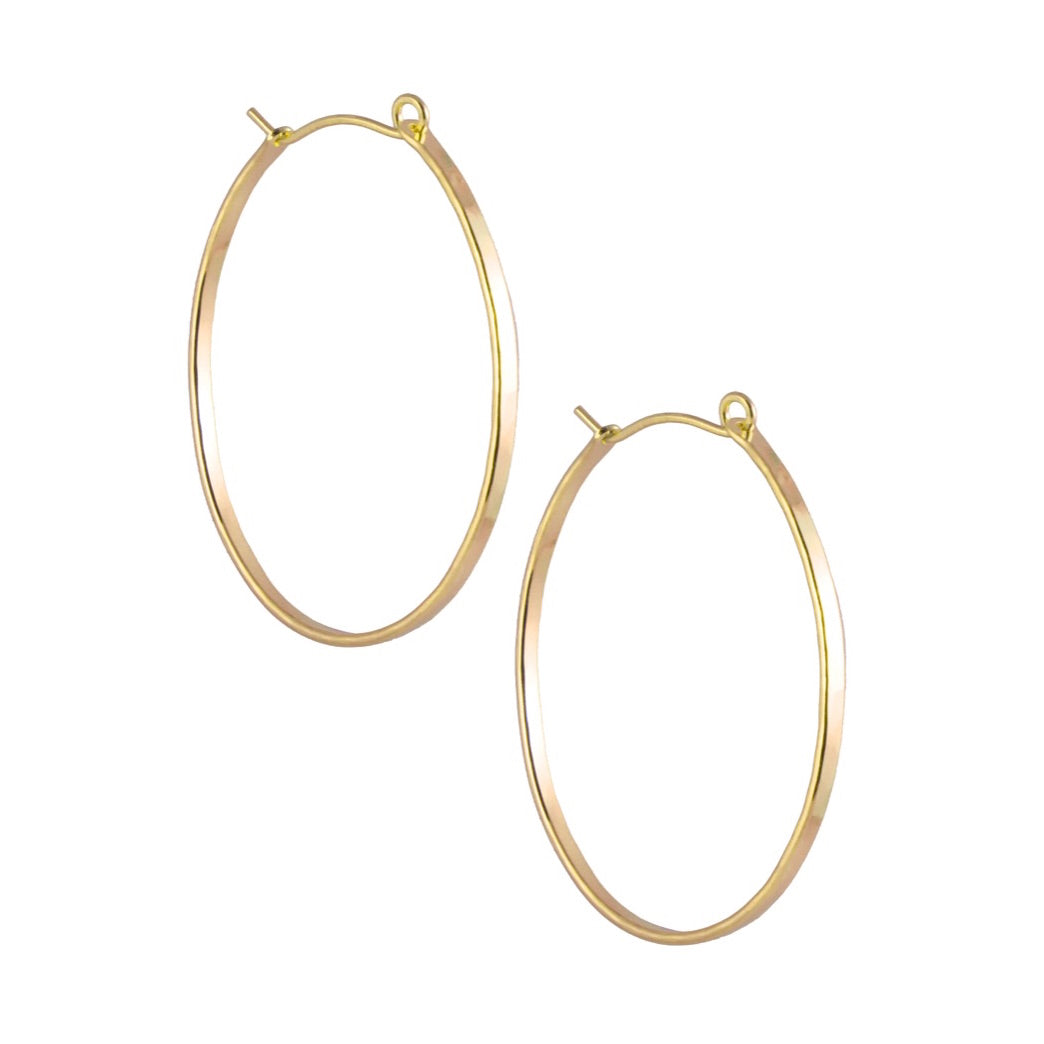 14K Gold Filled Oval Hoop