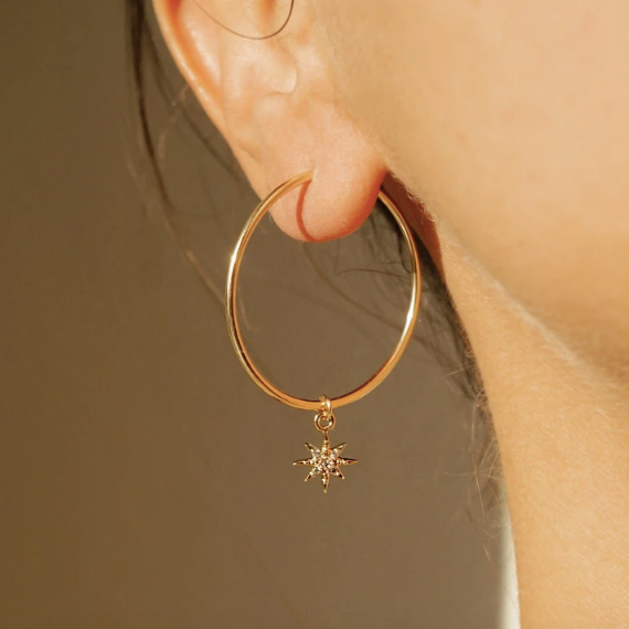 14K Gold Filled Starburst Earrings
