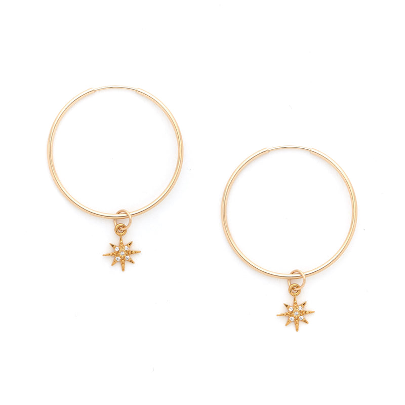14K Gold Filled Starburst Earrings