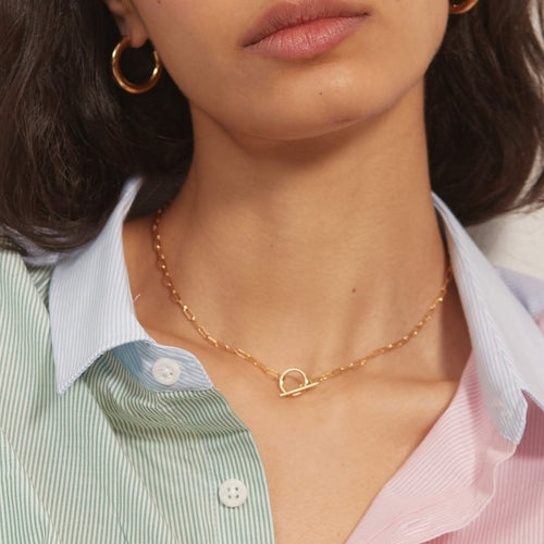 18K Gold-Filled Toggle Chain Necklace