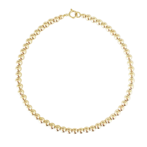 14k gold filled bead anklet