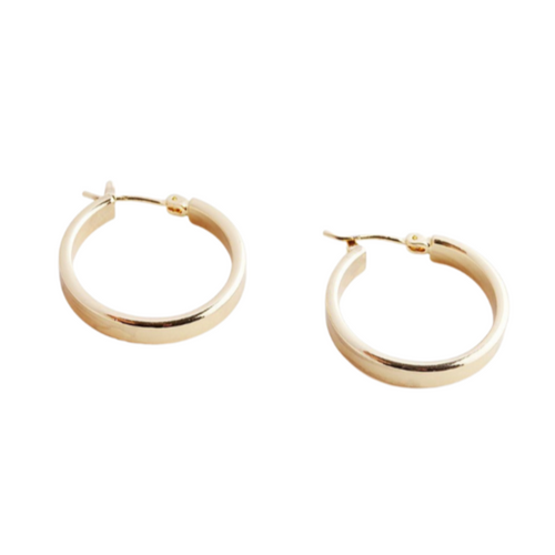 18K Gold Filled Chunky Hoops