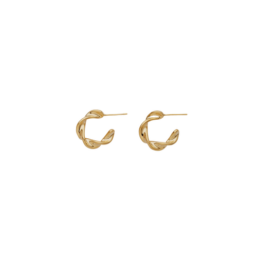 18K Twist Hoops