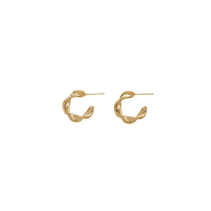 18K Twist Hoops